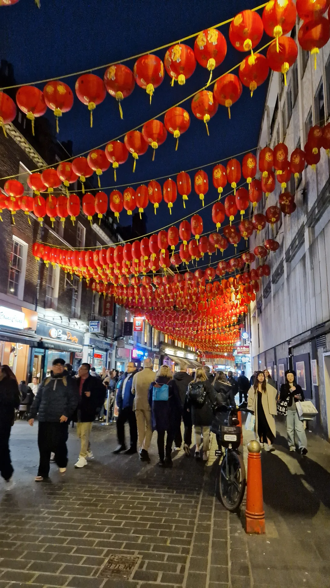 Chinatown street and lanterns