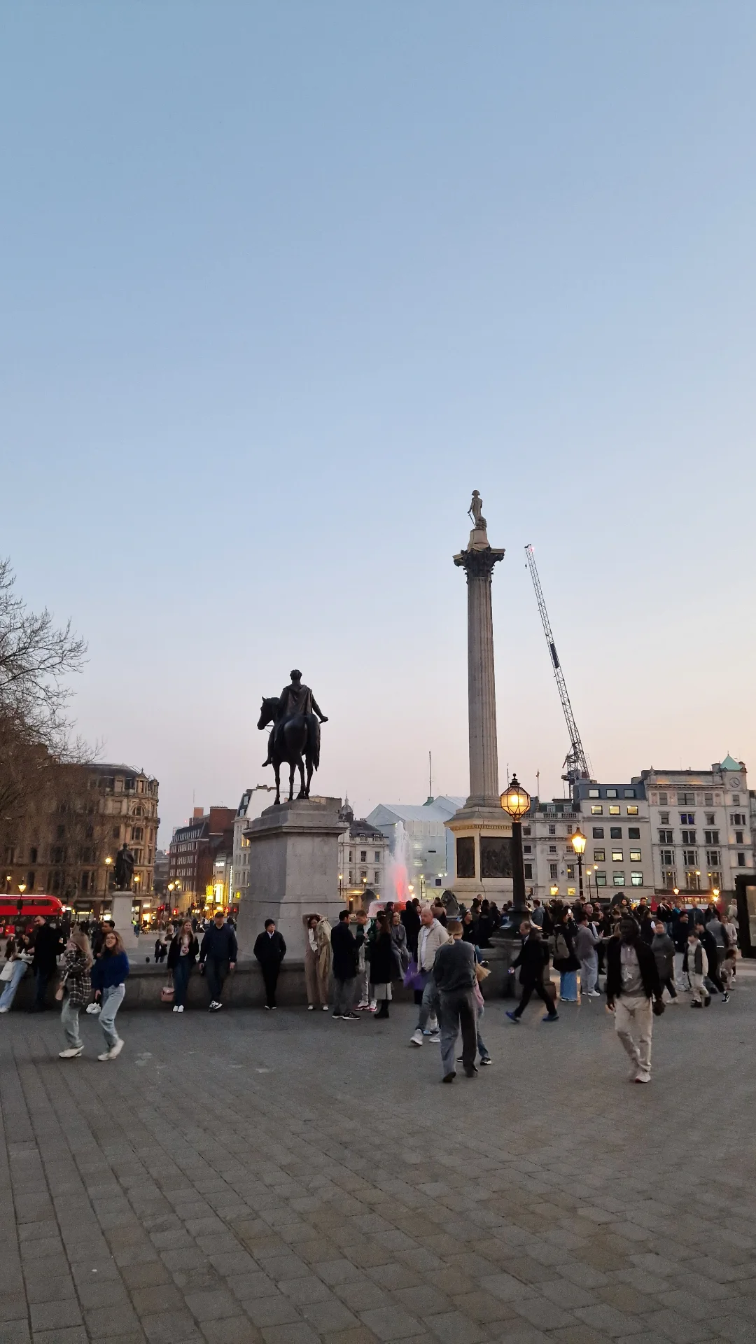 London square at sunset