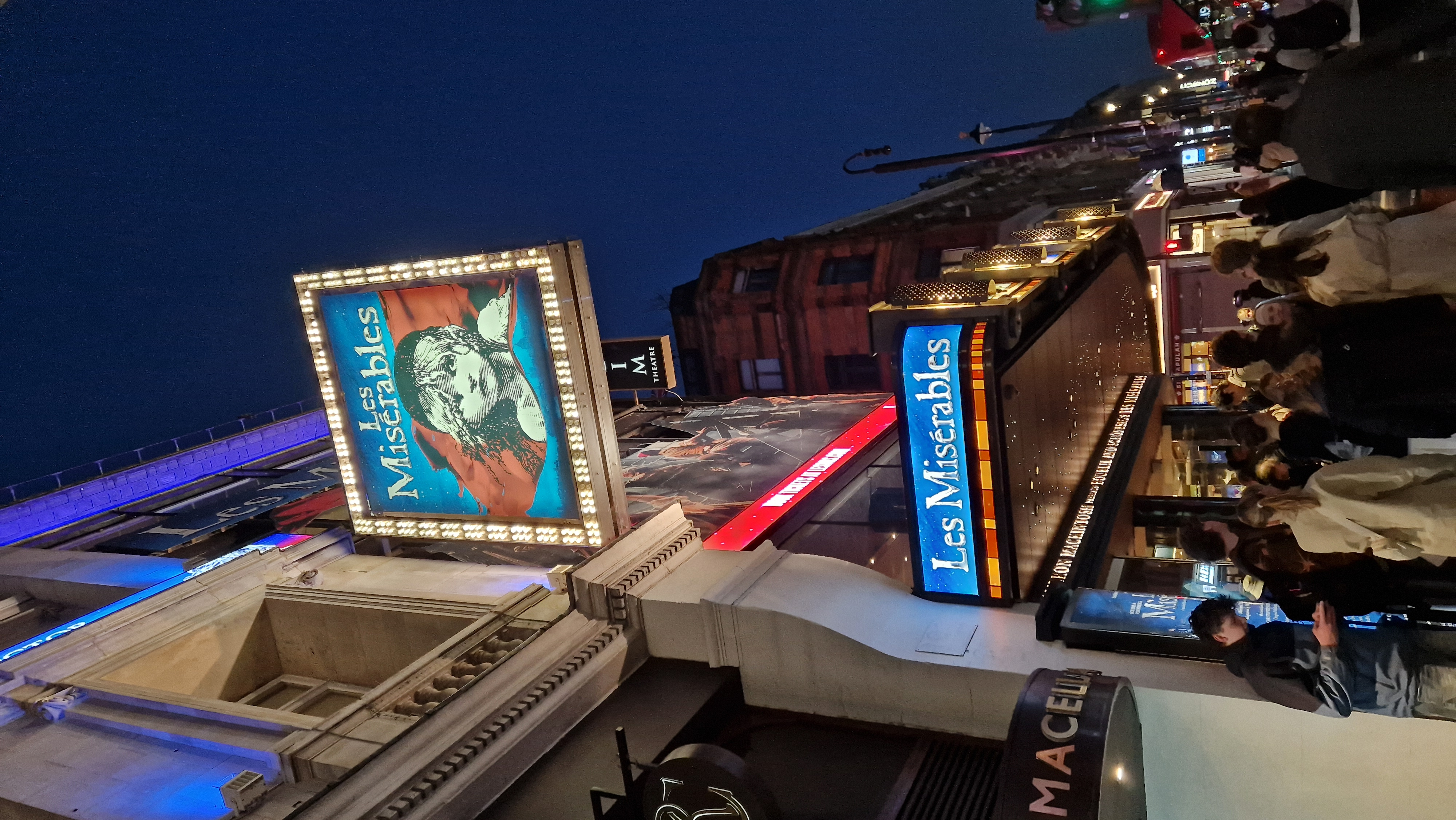 Front of the theatre for Les Miserables